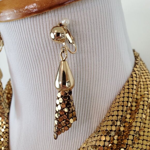 Whiting & Davis bandana-style necklace and earring set - Picture 13 of 16